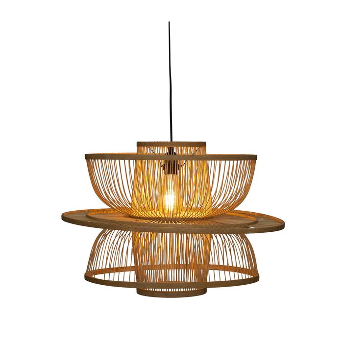 ATMOSPHERA Luminaire Suspension En Bambou Naturel D. 58 X H. 45 Cm