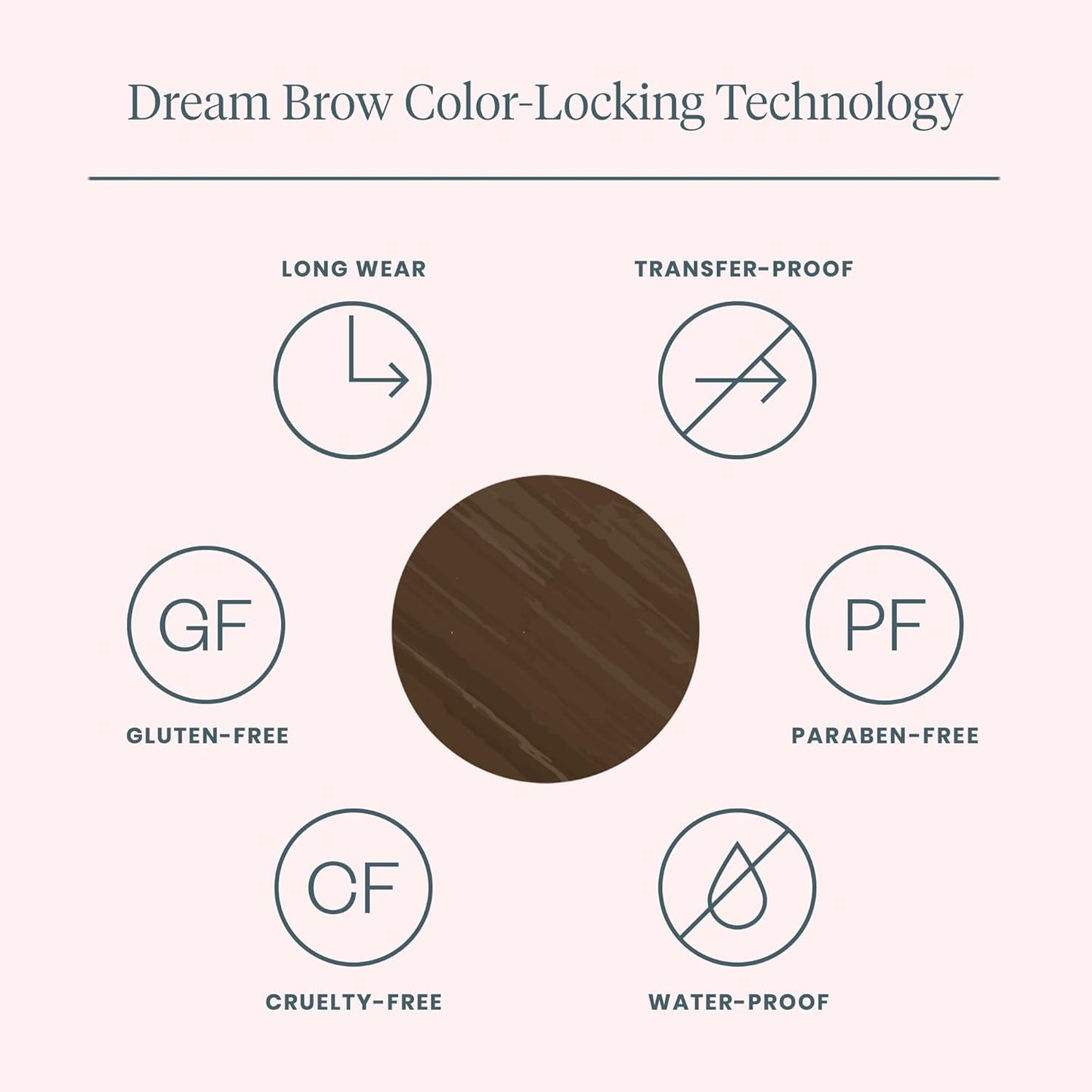 Wonderskin Dream Brow Gel Pour Sourcils, Gel Imperméable Pour Sourcils, Remplisseur Pour Sourcils, Gel Pour Sourcils Teinté, Mascara Pour Sourcils (Brune Foncée)