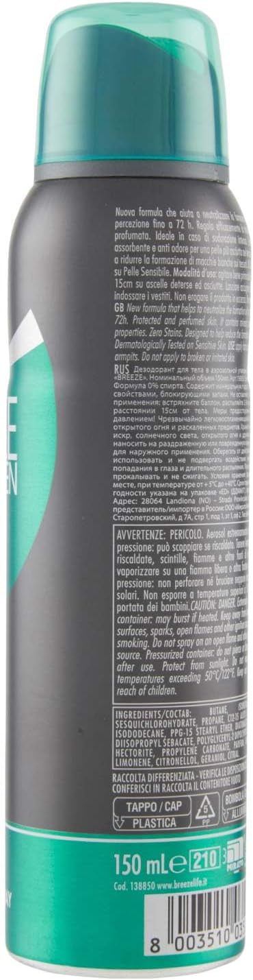 BREEZE | Déodorant Spray Dry Protection, Breeze Men, 1 x 150 ml