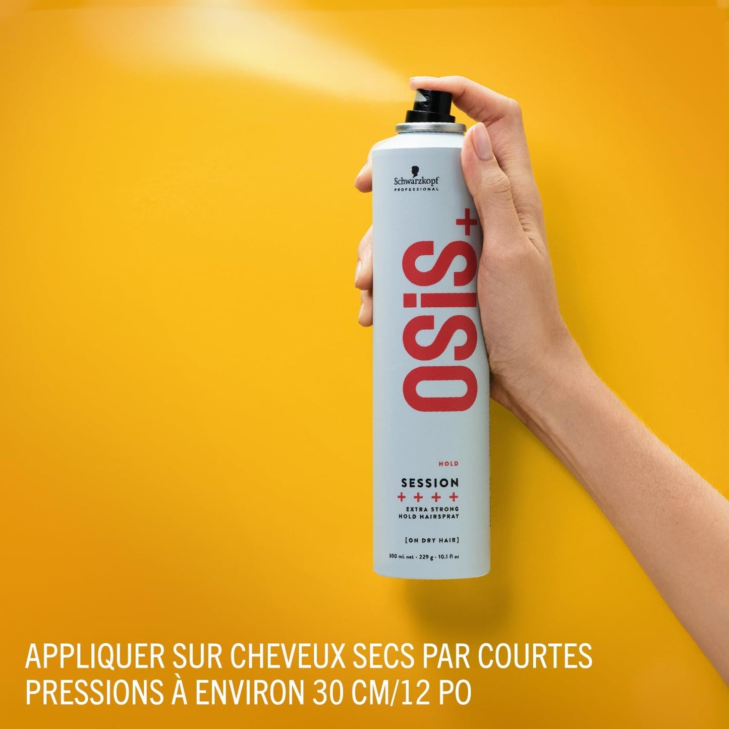 Schwarzkopf Professional OSiS Session Laque Cheveux Longue Durée Résistante Au Vent Finition Lisse Anti Humidité Protection Thermique Fixation Très Forte 300 ml