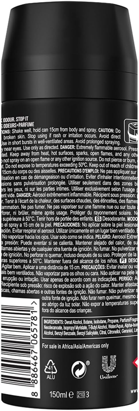 Déodorant vapeur BLACK 150 ml