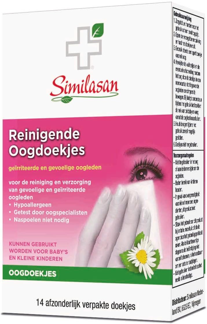 Similasan - Lingettes nettoyantes pour les yeux No. 1. - pour les paupières irritées et sensibles - Aide à soulager les tubes lacrymaux enflammés, les allergies de contact, l'insomnie et l'eczéma -
