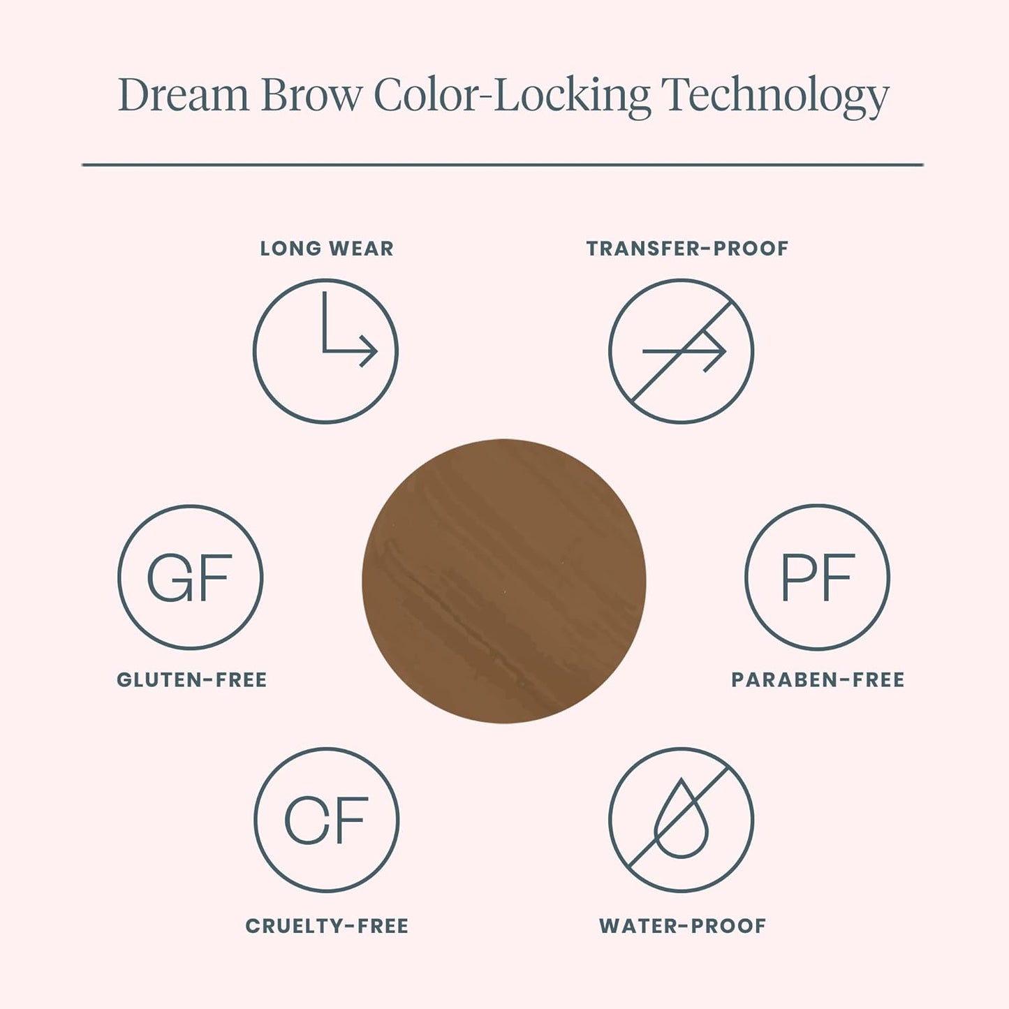 Wonderskin Dream Brow Gel Pour Sourcils, Gel Imperméable Pour Sourcils, Remplisseur Pour Sourcils, Gel Pour Sourcils Teinté, Mascara Pour Sourcils (Brune Foncée)