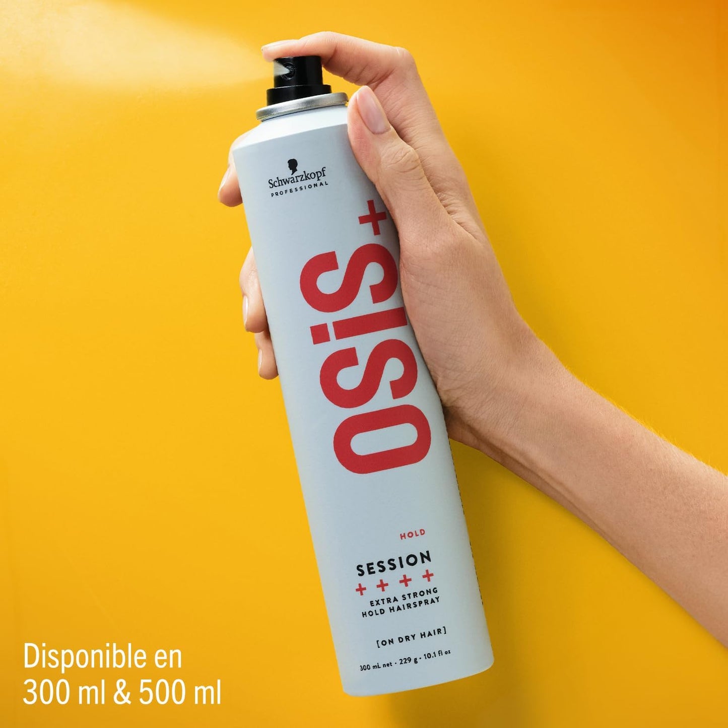 Schwarzkopf Professional OSiS Session Laque Cheveux Longue Durée Résistante Au Vent Finition Lisse Anti Humidité Protection Thermique Fixation Très Forte 300 ml