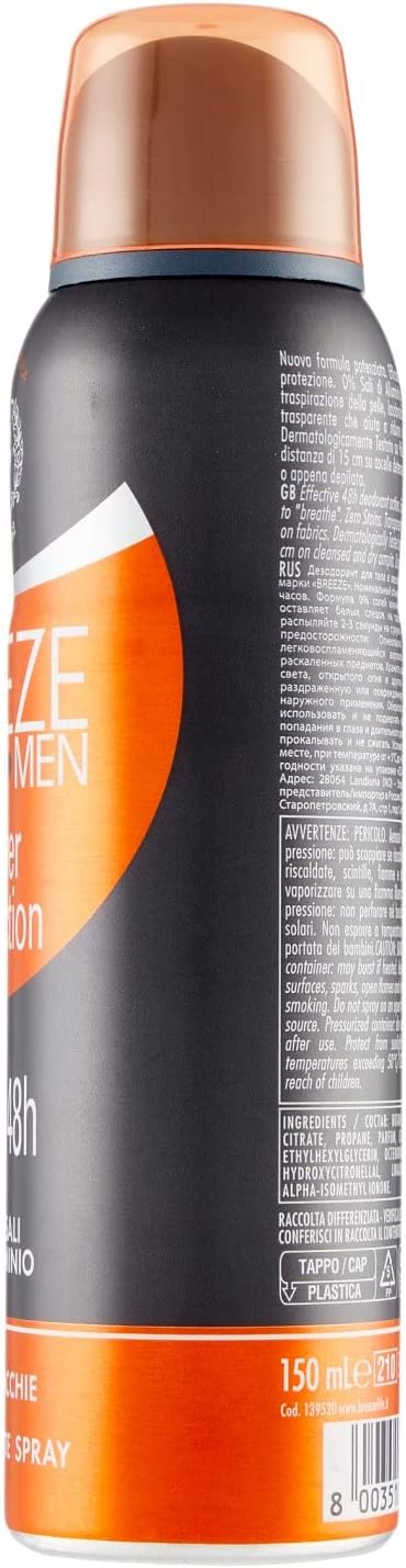 BREEZE | Déodorant Spray Dry Protection, Breeze Men, 1 x 150 ml