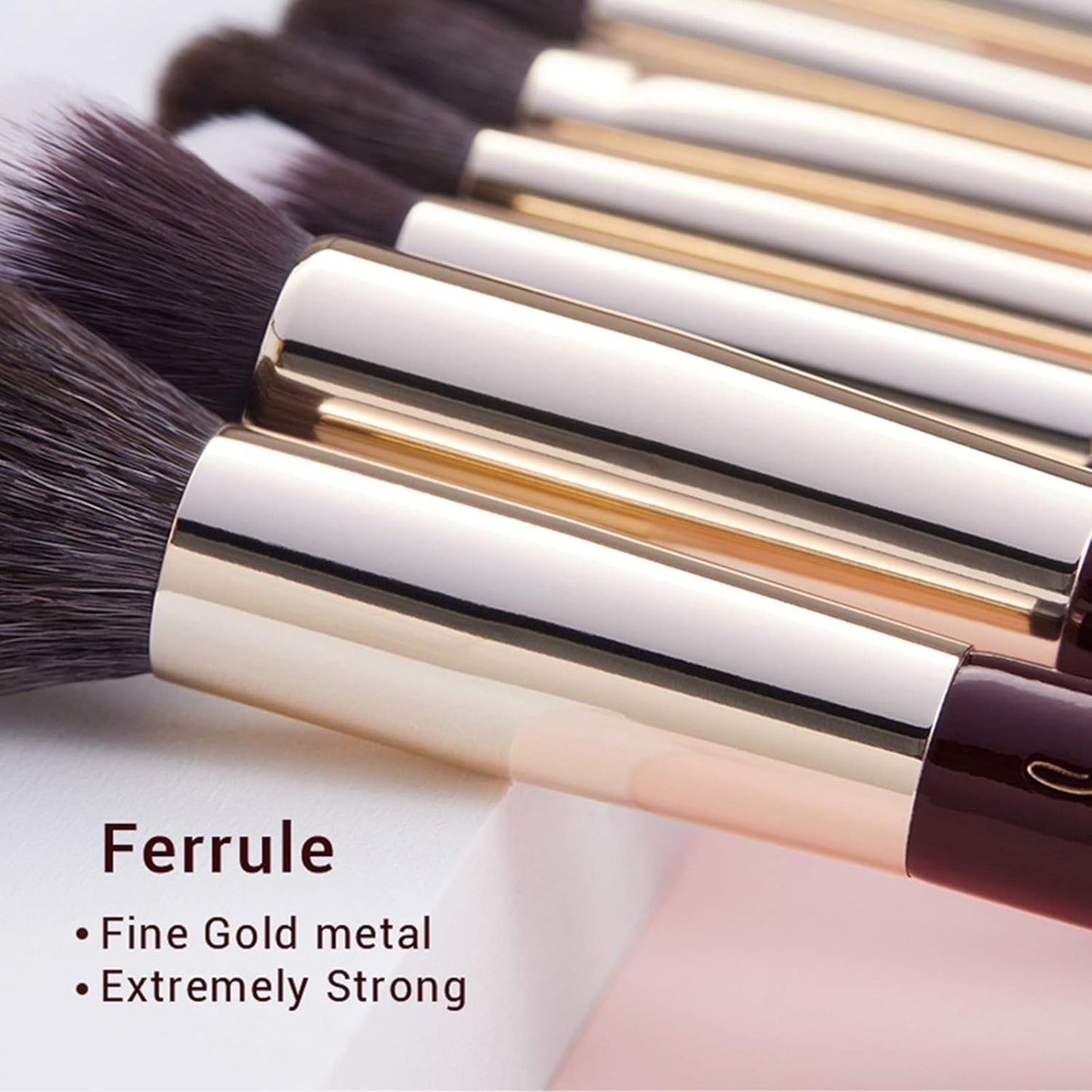 Jessup Pinceaux Maquillages 25pcs Ensemble Picneau à Maquillage Professionnel Pinceau Teint,Poudre,Fard à Paupières,Eye-Liner,Correcteur Pinceaux Kit Synthétiques Naturelles Noir/Or Rose T155