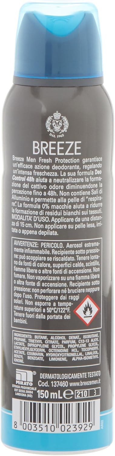 BREEZE | Déodorant Spray Dry Protection, Breeze Men, 1 x 150 ml
