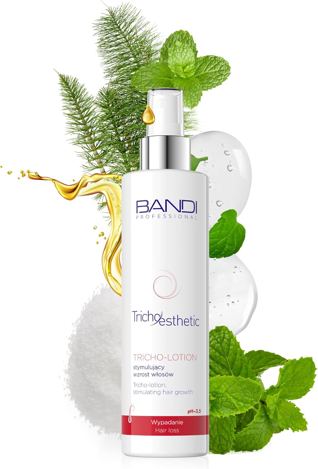 Bandi - Organic Hair Lotion with Horsetail and Peppermint for Hair Growth Nutrition Oxygenation of Bulbs, Blood Circulation and Hair Health Natural Ingredients