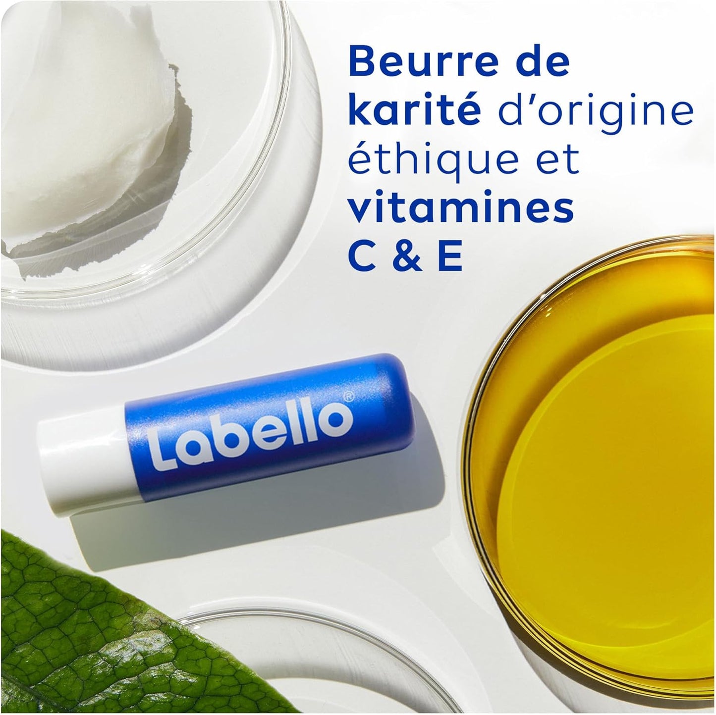 LABELLO Original (1 x 4,8g), Baume à lèvres enrichi en huiles naturelles et à la texture onctueuse, Soin des lèvres Hydratation longue durée pendant 24H