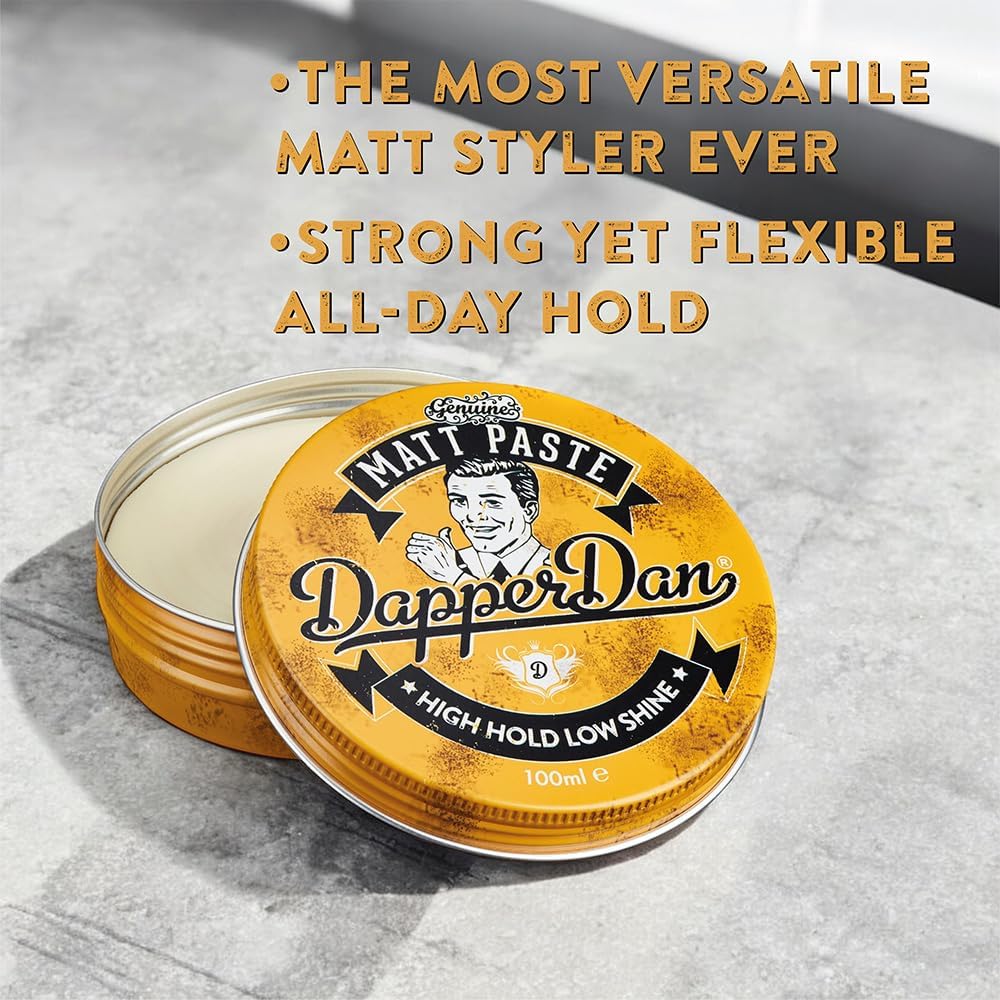 Dapper Dan Matt Paste, Versatile Strong Flexible Hold Hair Styling Product, 1 x 100 ml