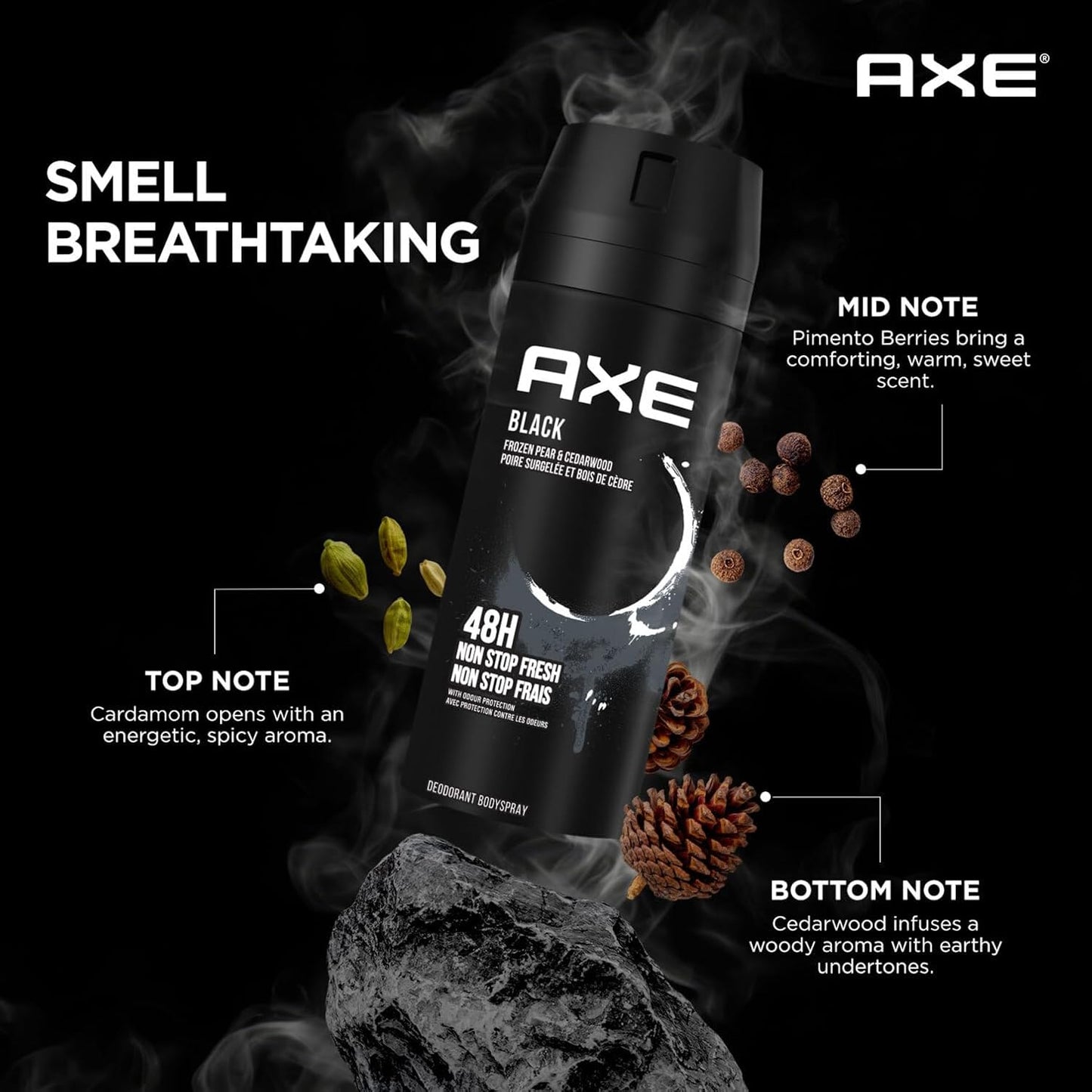 Déodorant vapeur BLACK 150 ml