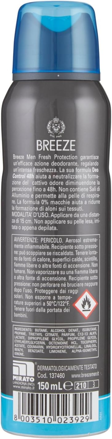 BREEZE | Déodorant Spray Dry Protection, Breeze Men, 1 x 150 ml