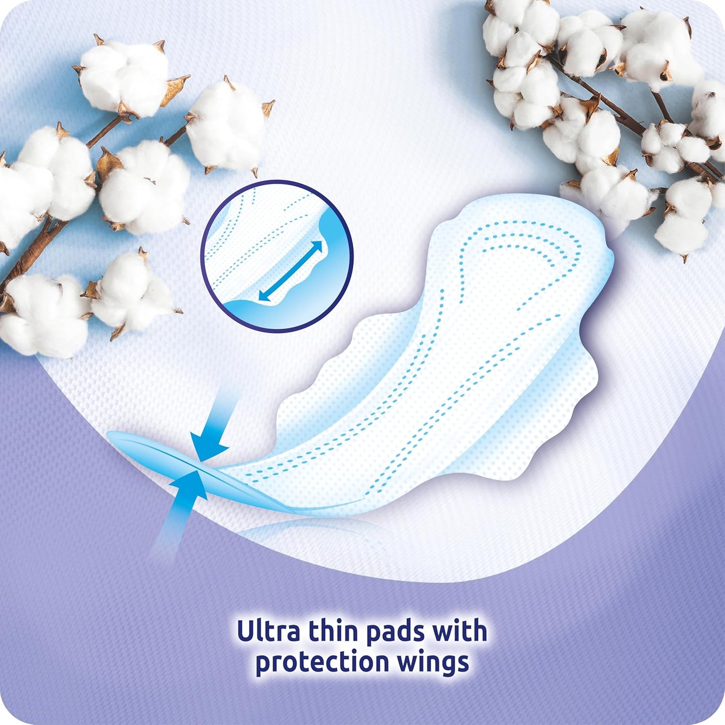 EveryDay Sensitive Super, Filtrant avec Coton, Serviettes Hygiéniques Longues avec Ailettes, Flux Abondant, 18 Unité