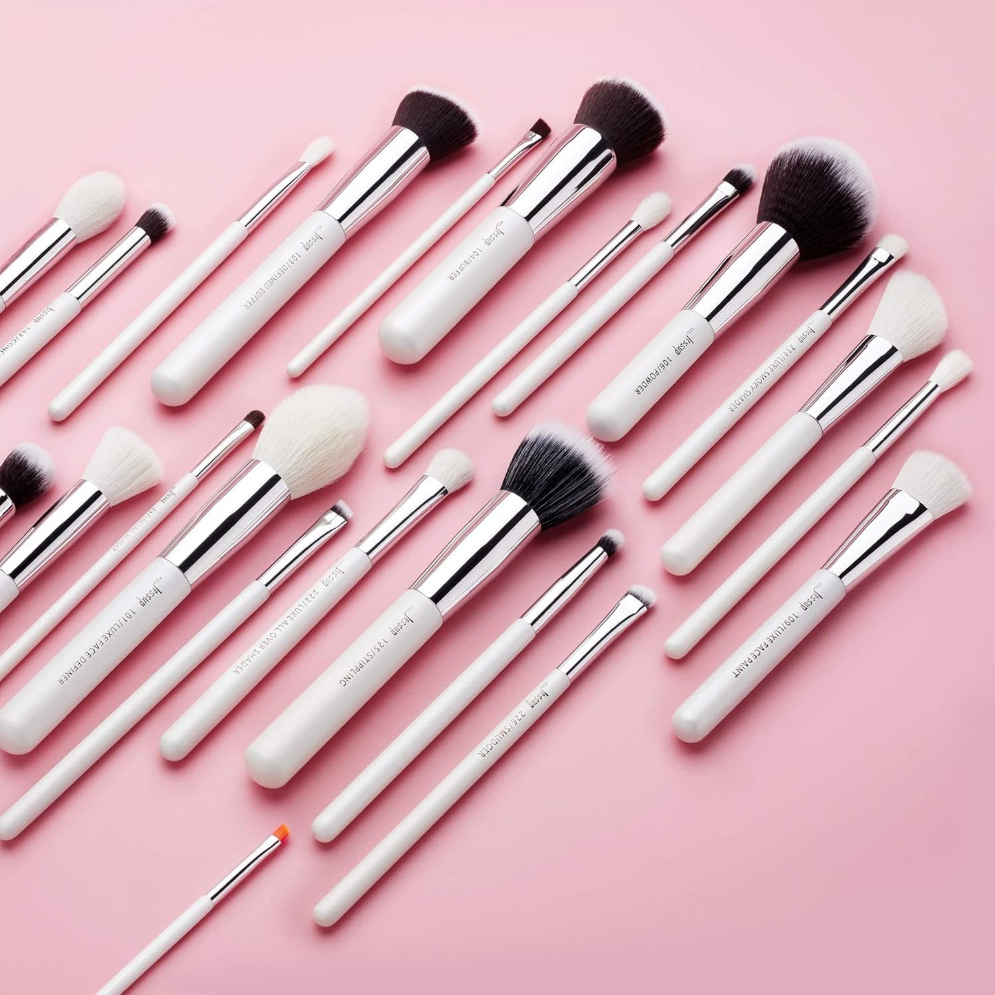 Jessup Pinceaux Maquillages 25pcs Ensemble Picneau à Maquillage Professionnel Pinceau Teint,Poudre,Fard à Paupières,Eye-Liner,Correcteur Pinceaux Kit Synthétiques Naturelles Noir/Or Rose T155