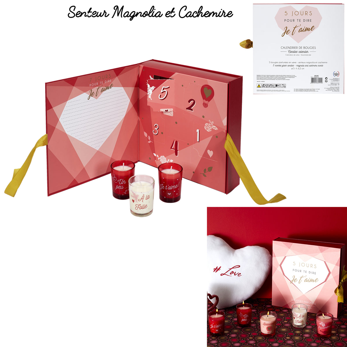 Bougie Parfumee X5 Calendrier Mots D Amour
