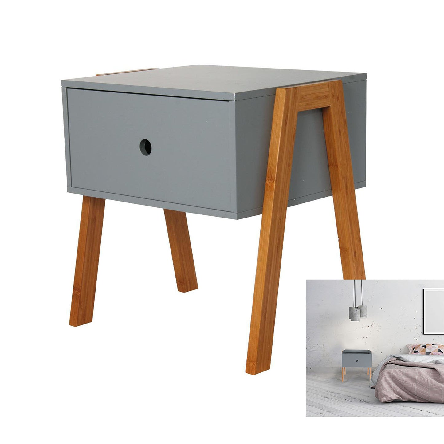 Chevet Empilable Gris
