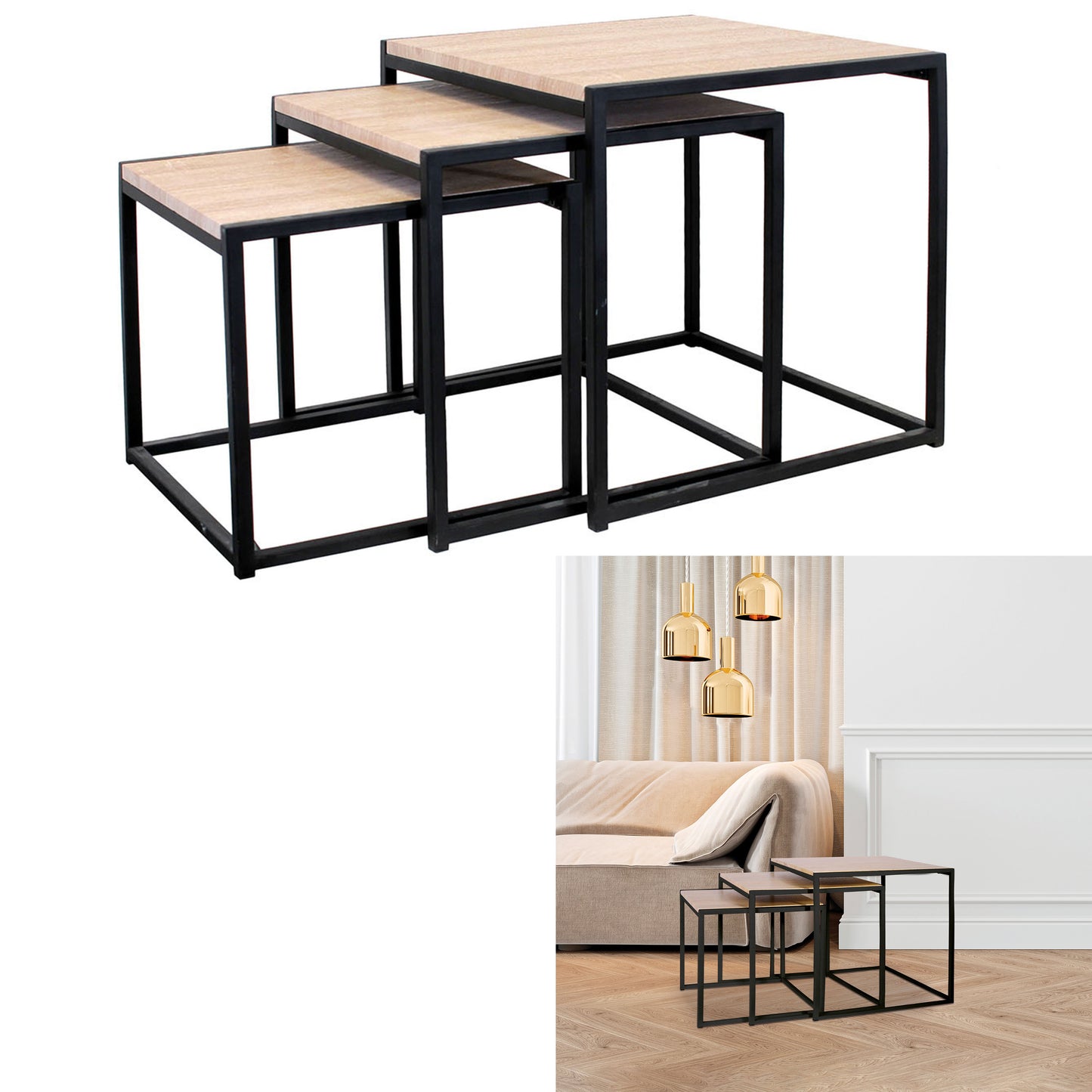 Table Gigogne Carree X3