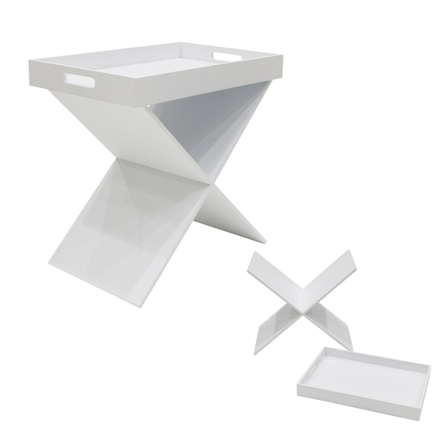 Table D Appoint Plateau Amovible Blanc