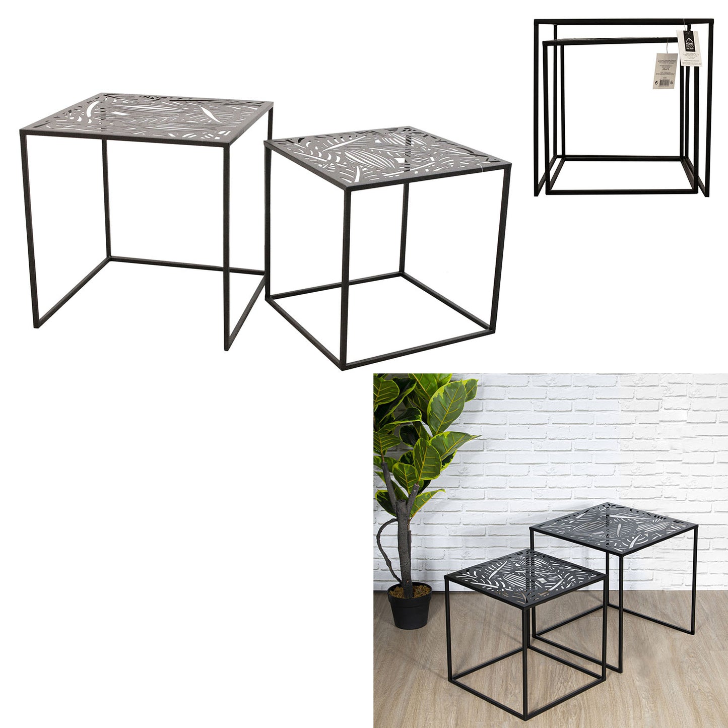 Table Metal Gigogne Havana X2