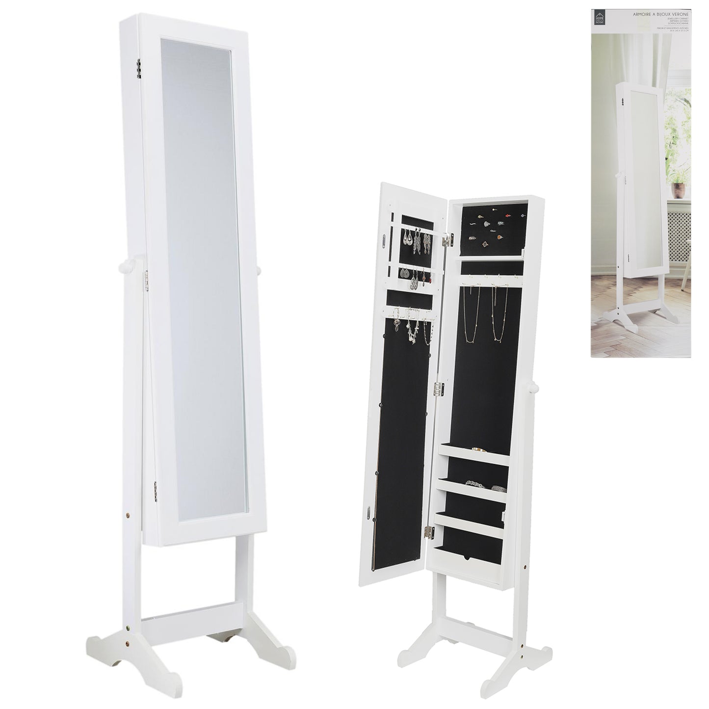 Armoire A Bijoux Sur Pied Verone