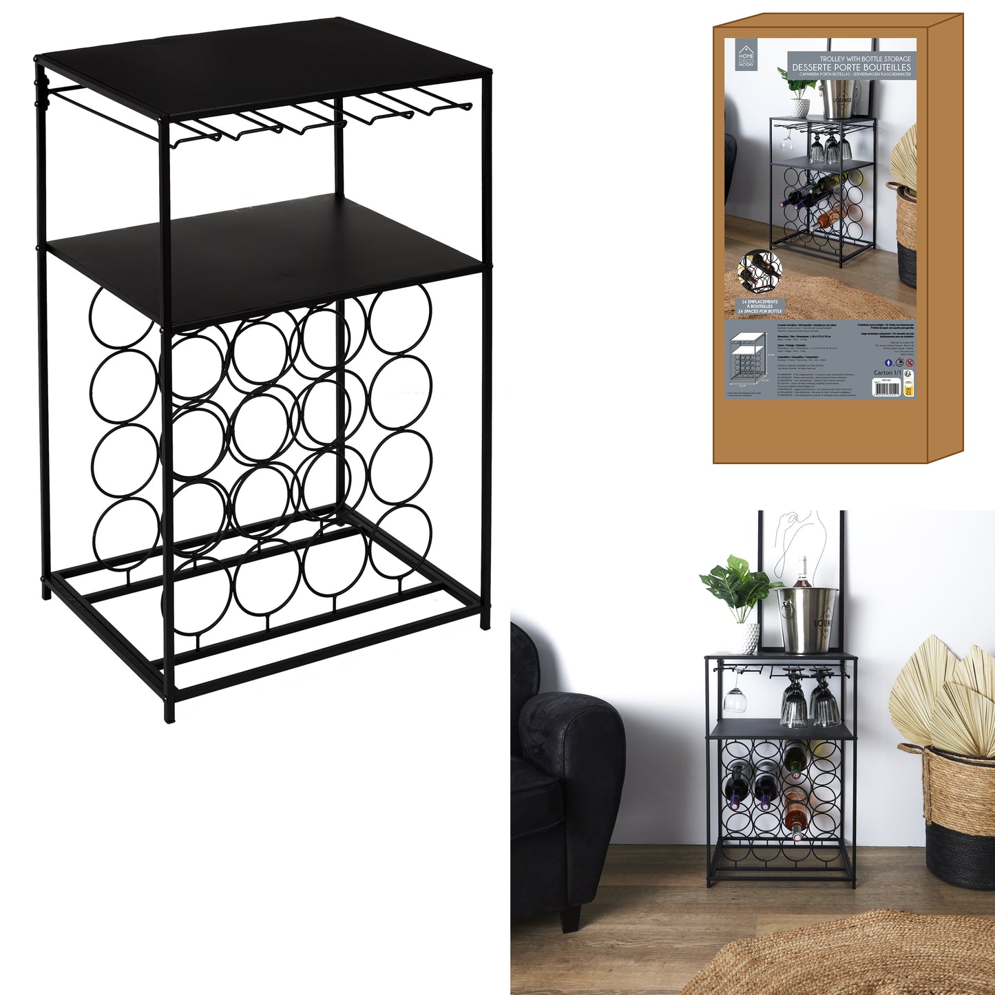 Desserte Metal Porte Bouteille
