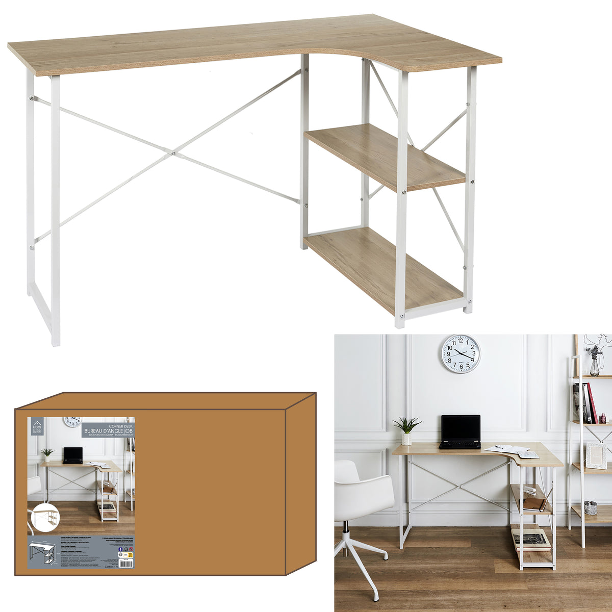 Bureau D Angle Job Blanc