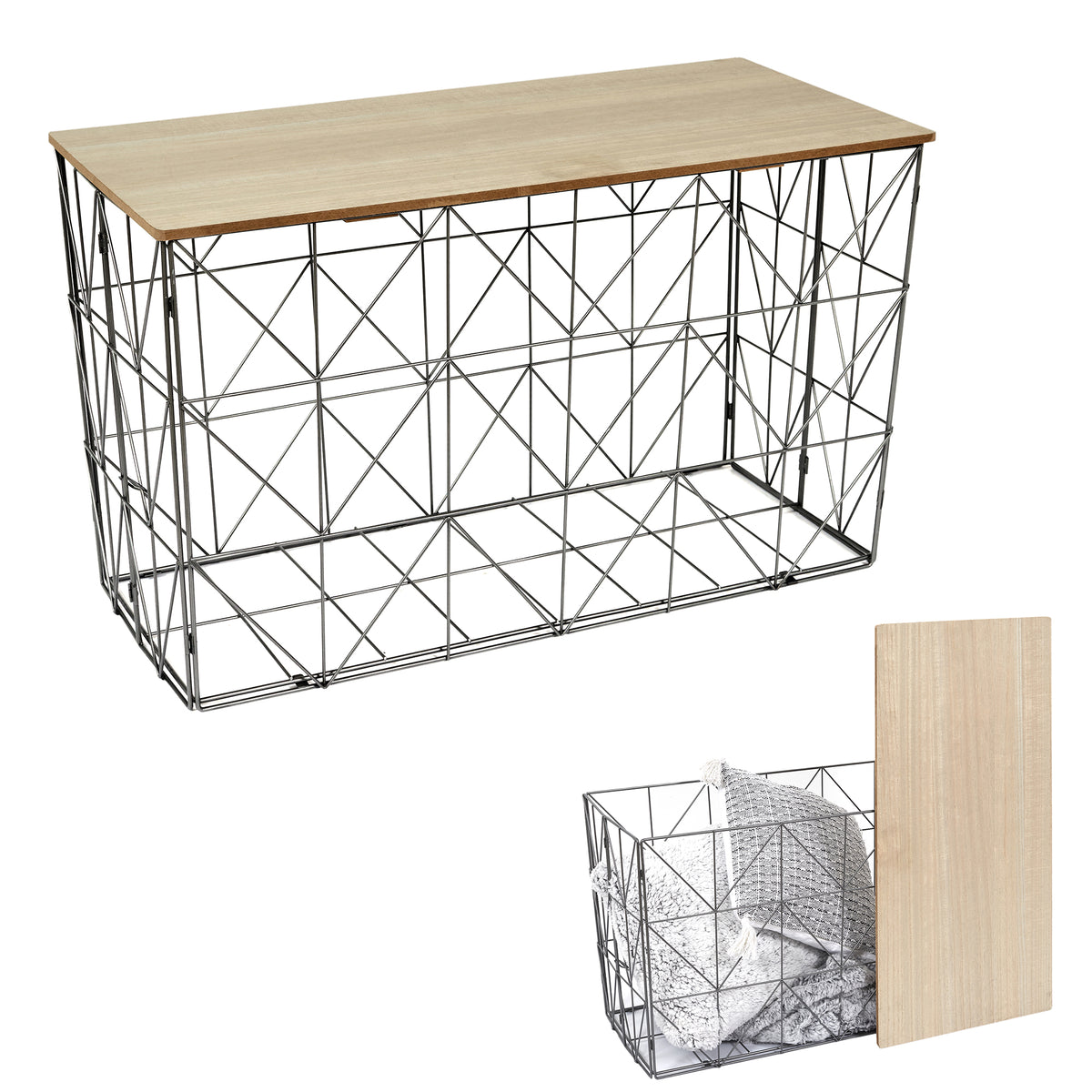 Table Pliable Filaire Gris