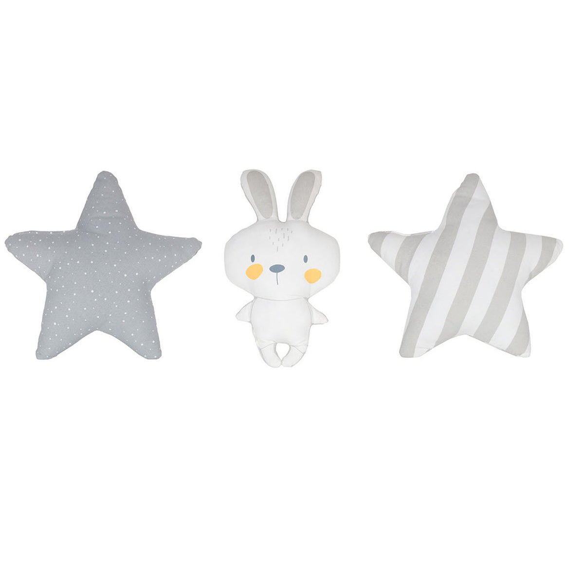Coussin Formes Etoile Et Lapin X3