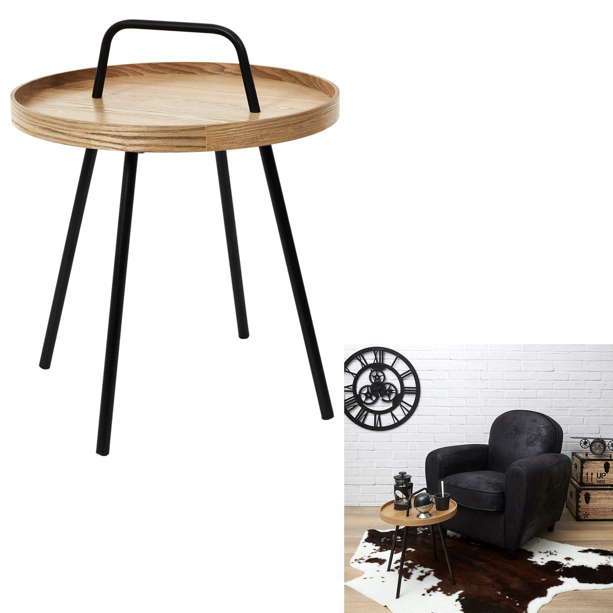 Table Basse Avec Poignee Indus