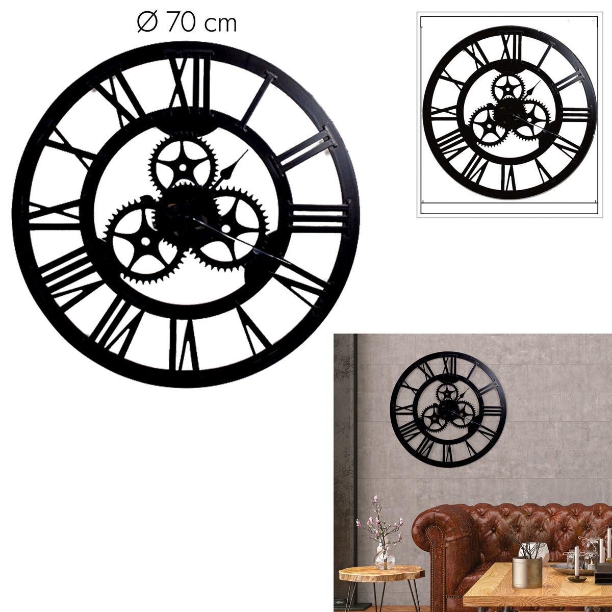 Horloge Engrenage 70Cm