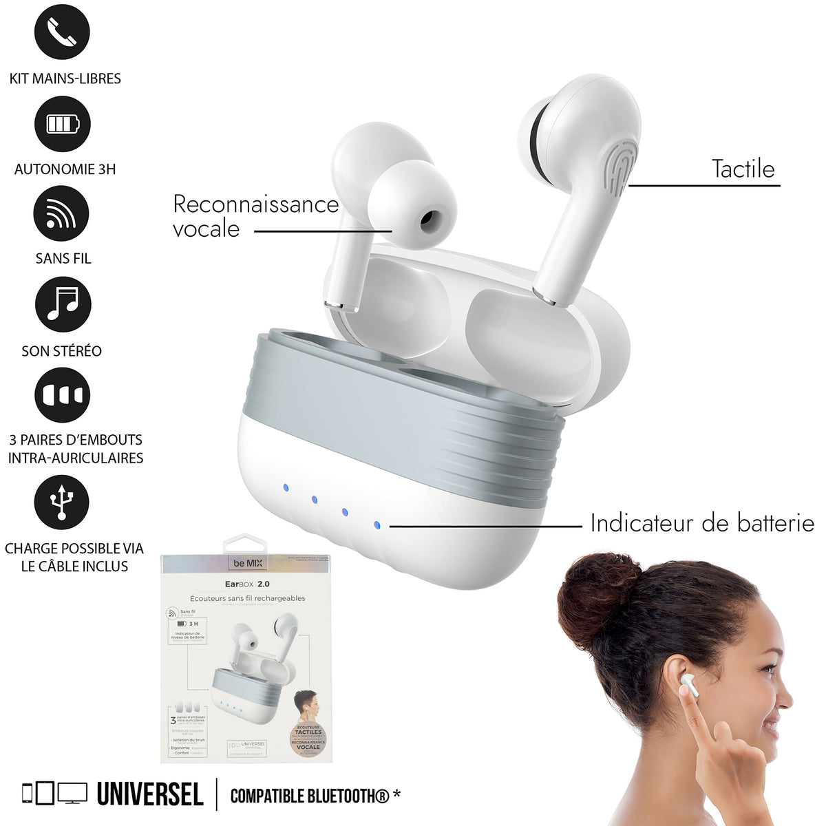 Ecouteurs Earbox Sans Fil