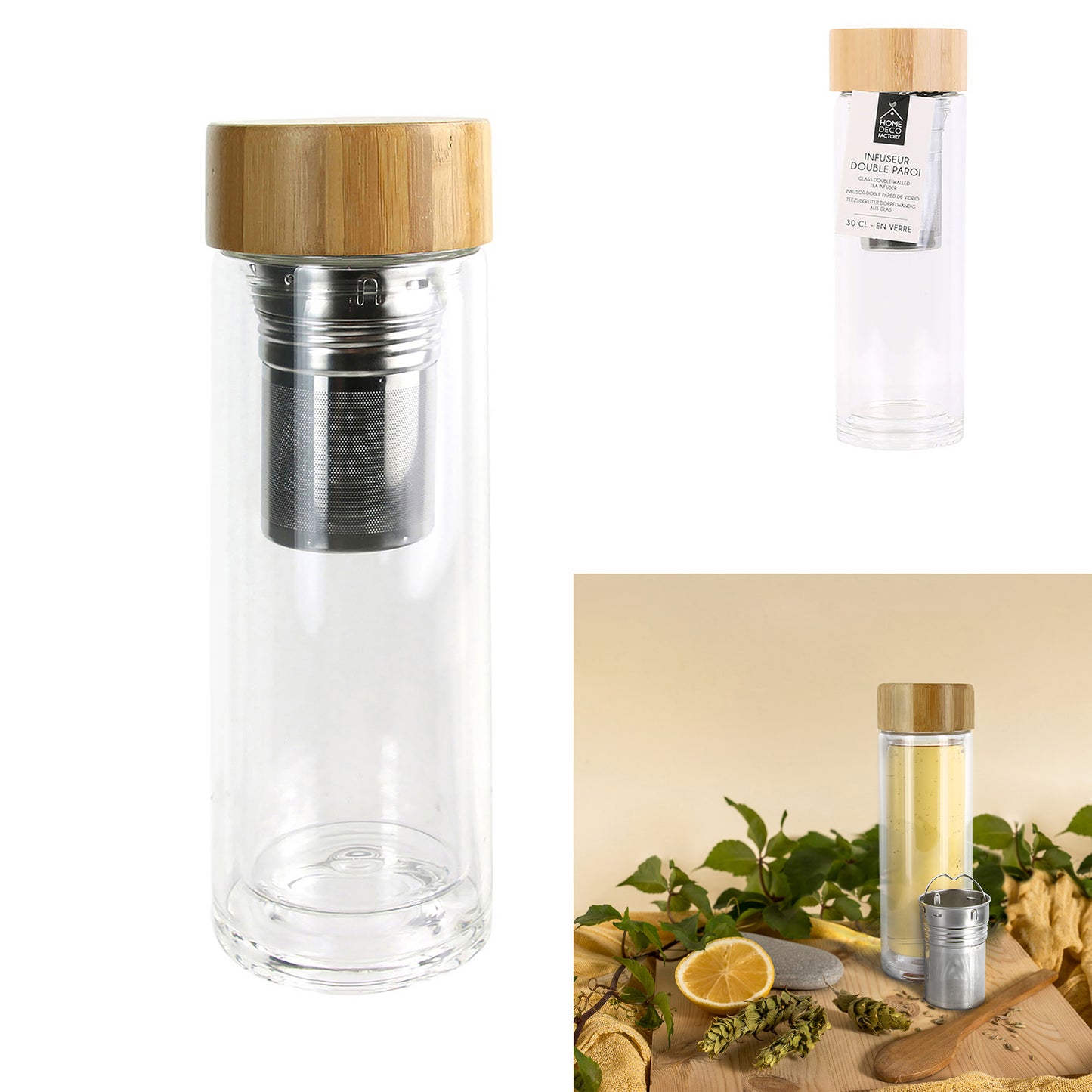 Bouteille De Transport Double Paroi Infuseur