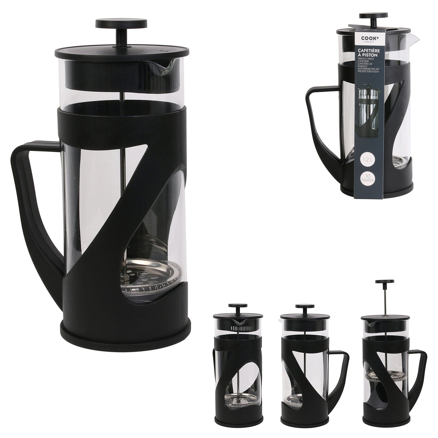 Cafetiere A Piston 1.2L 10 Tasses