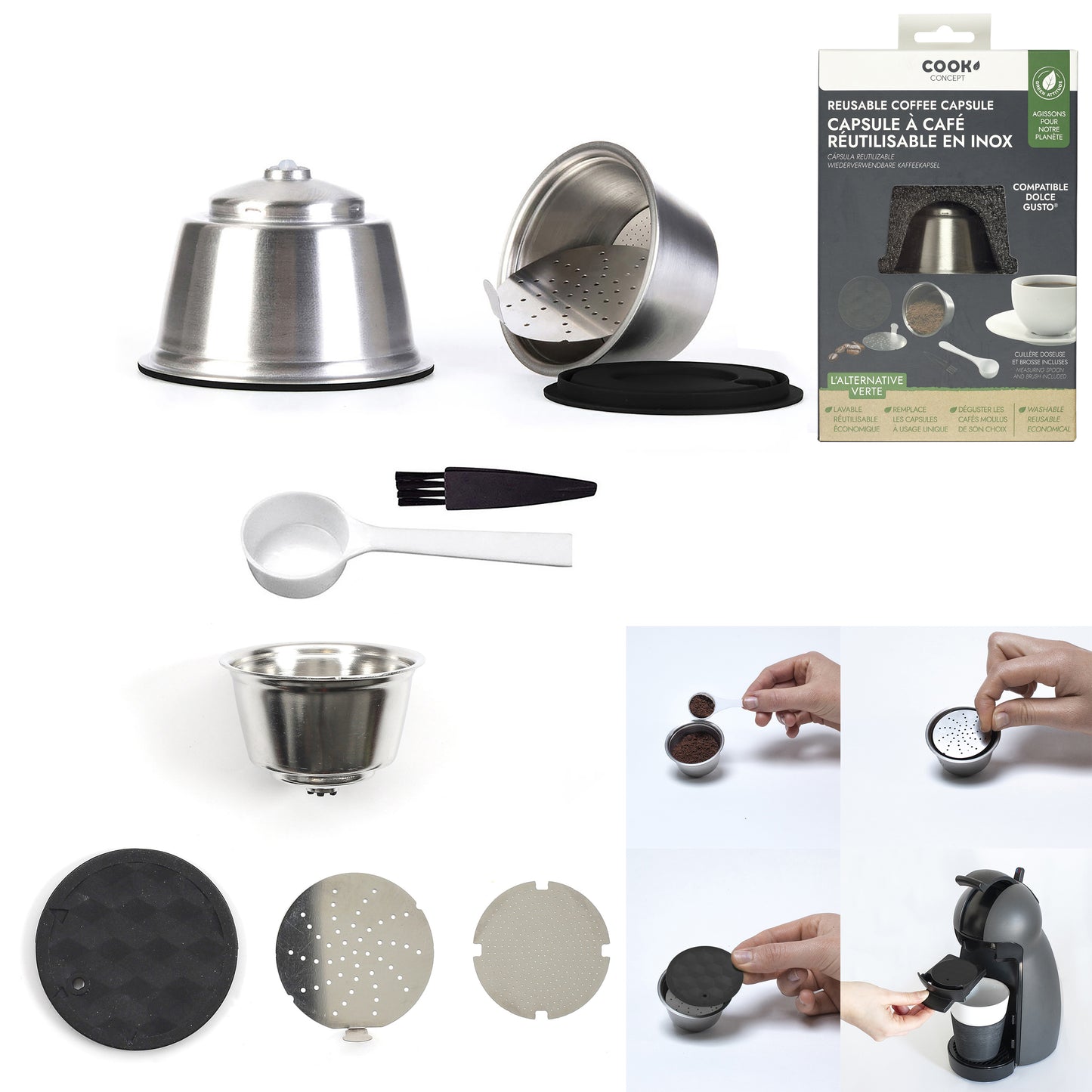 Capsule Reutilisable Acier Adapte Dolce Gusto