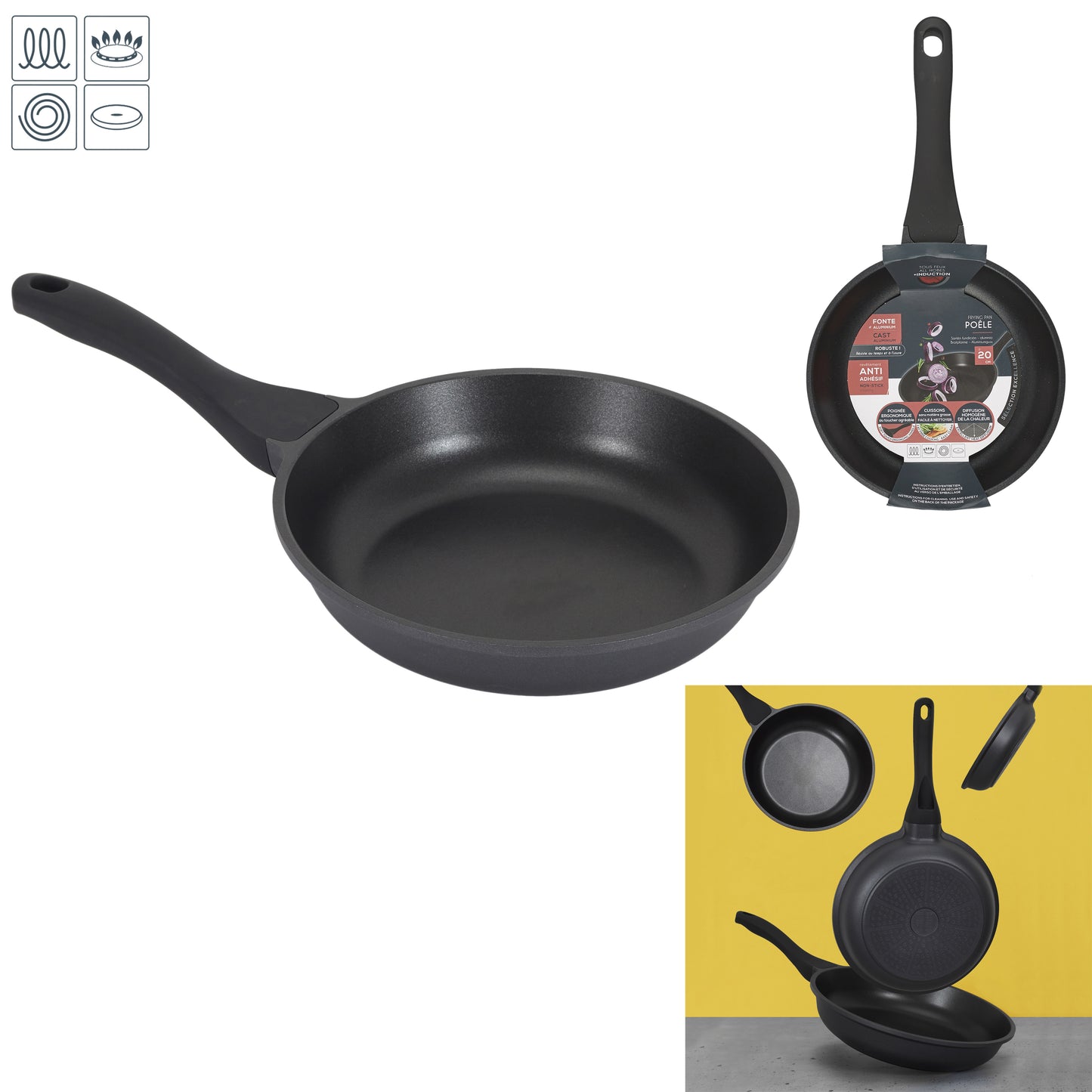 Poele Fonte Aluminium 20Cm