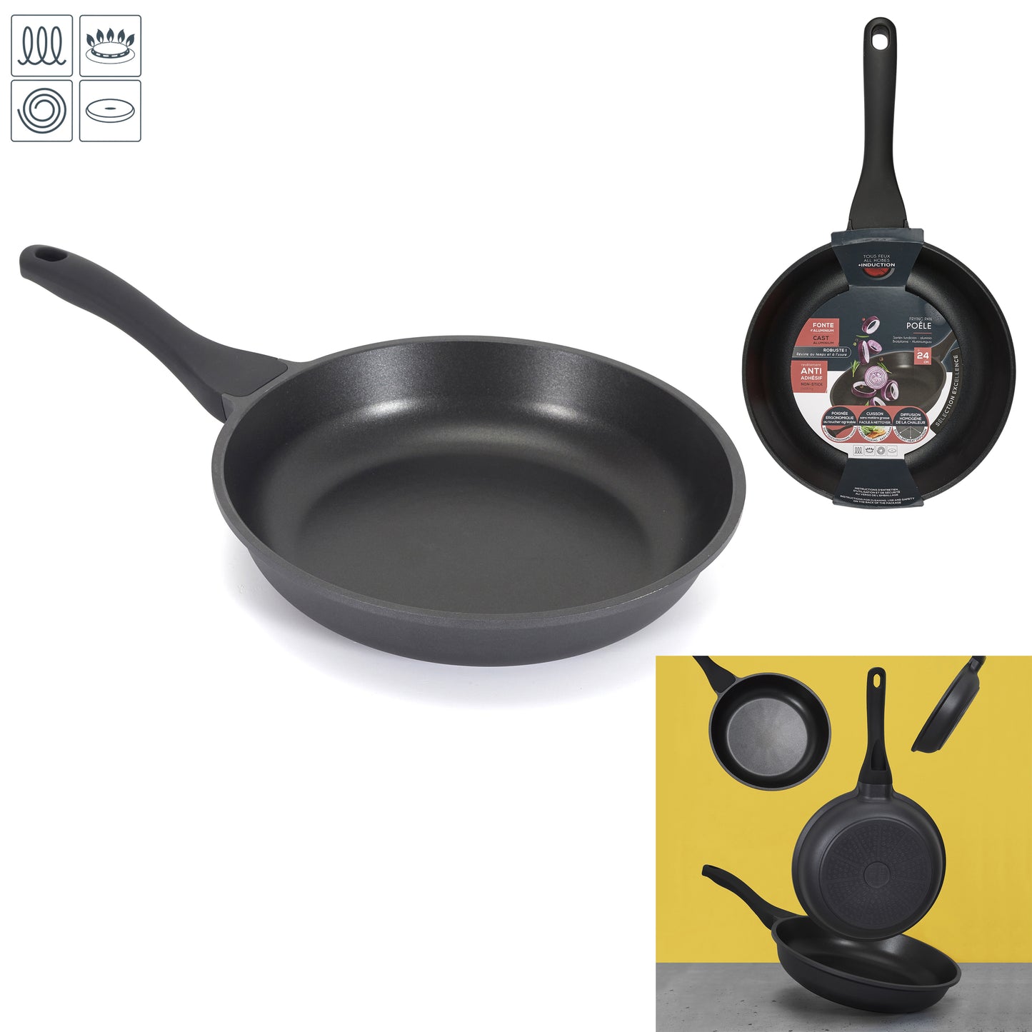 Poele Fonte Aluminium 24Cm