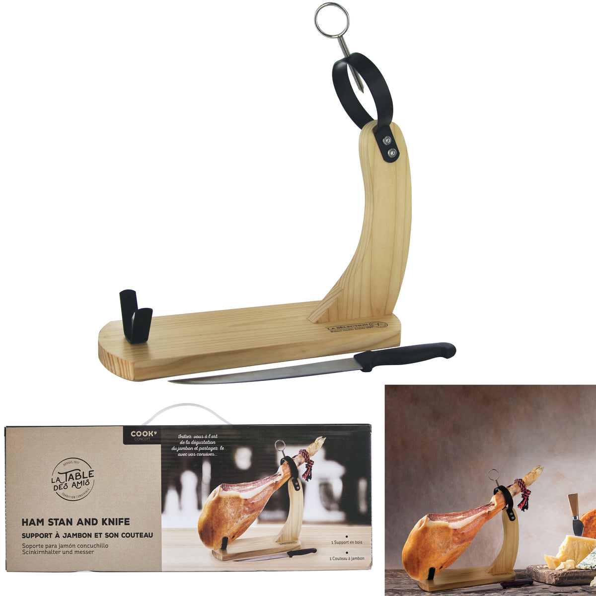 Support Jambon Avec Couteau