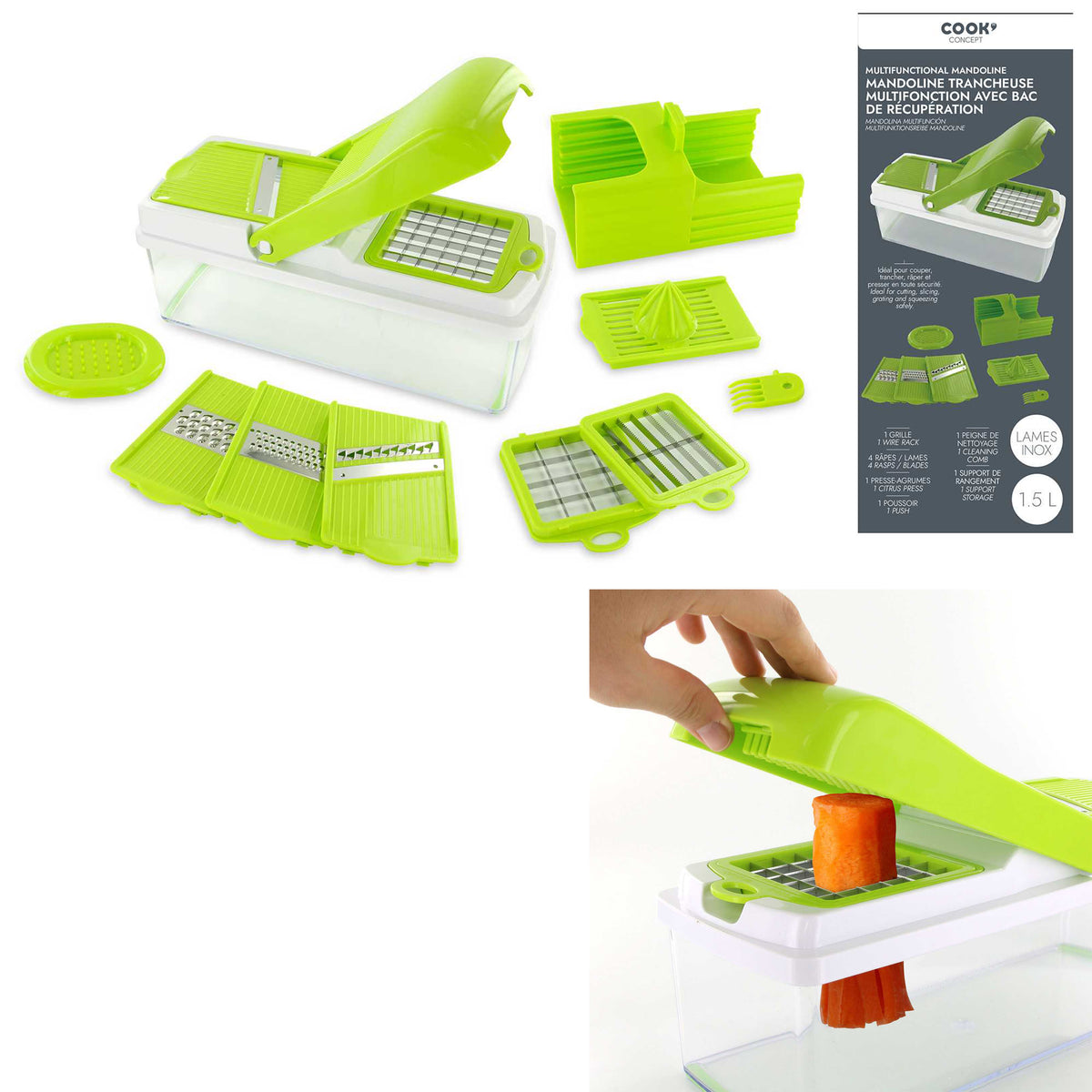 Mandoline Multifonction 5En1