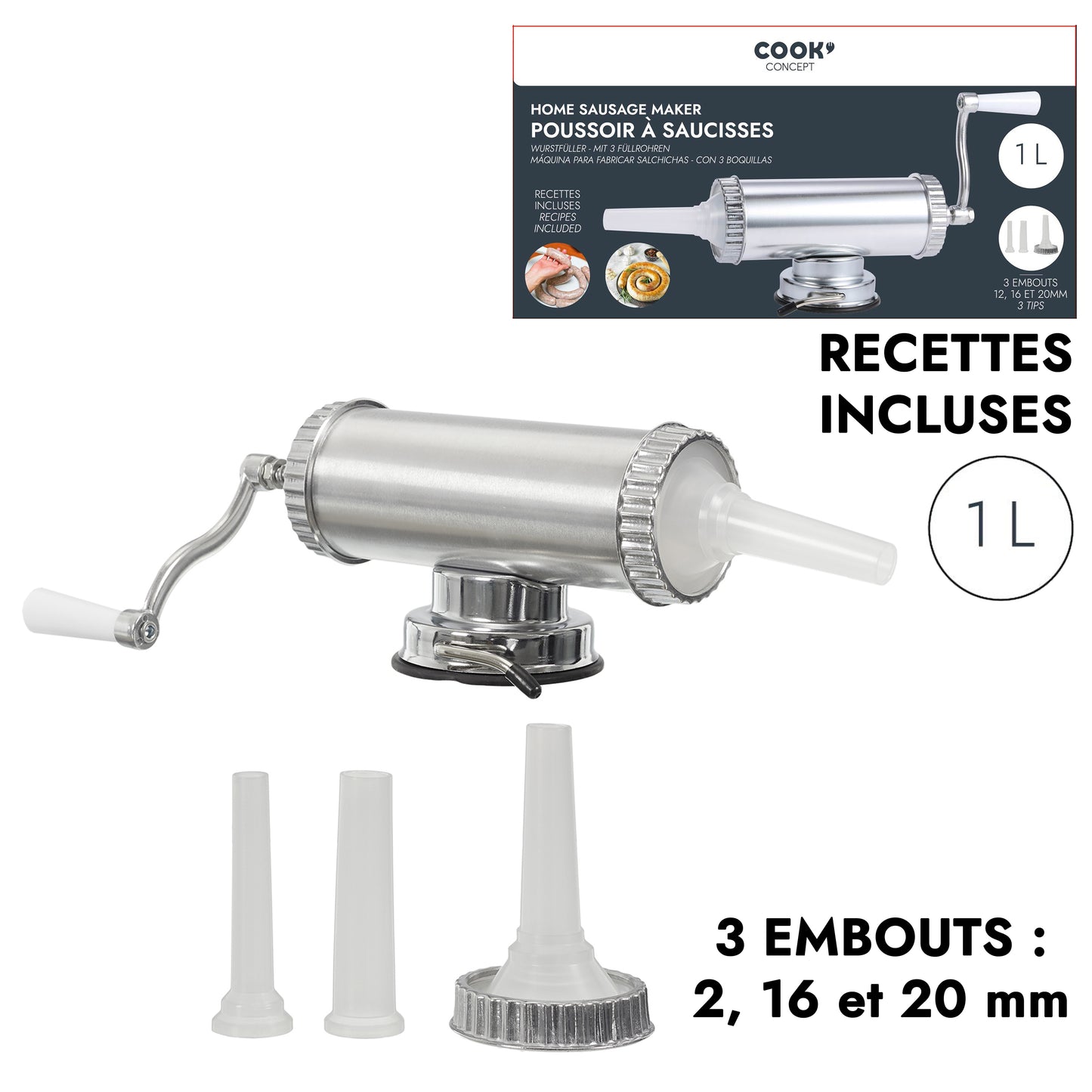 Fabrique A Saucisse Maison Avec 3 Embouts