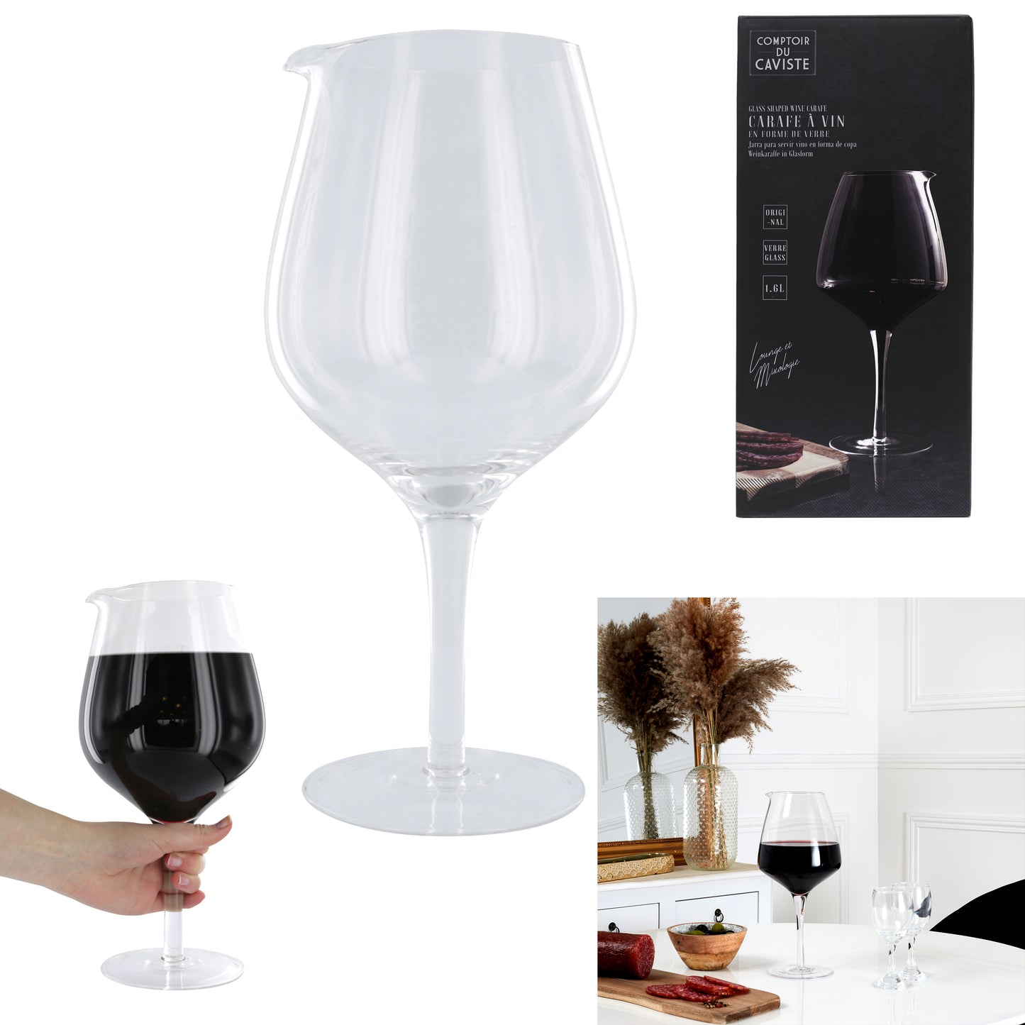 Carafe Vin Forme Verre 1.6L