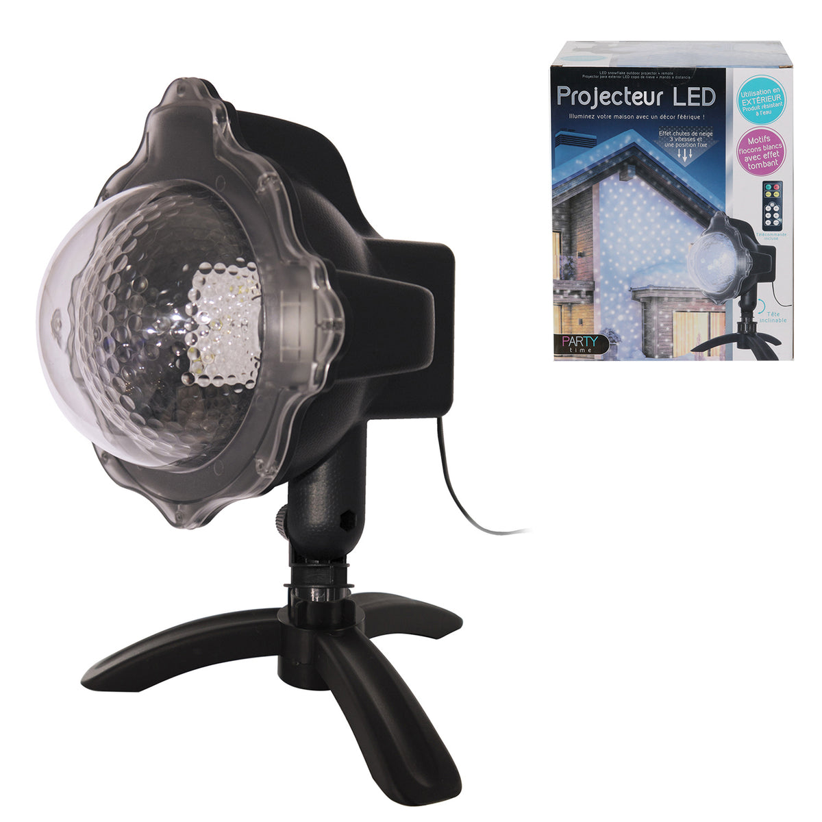 Projecteur Ext Led Effet Neige Blanc Telecom