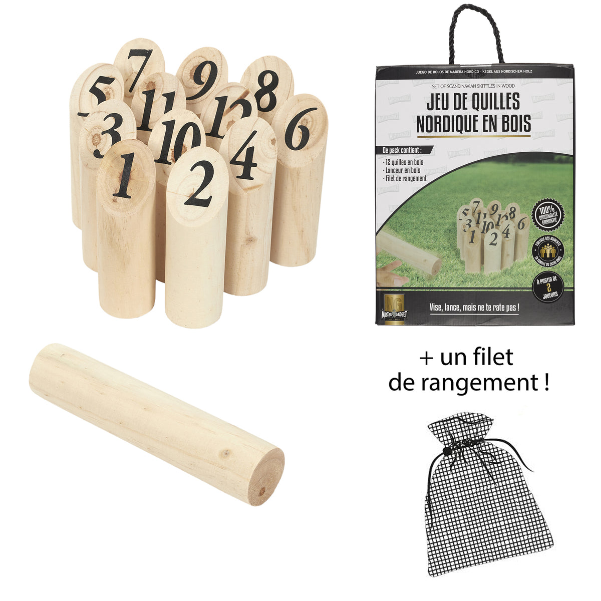 Jeu De Quilles En Bois Nordique