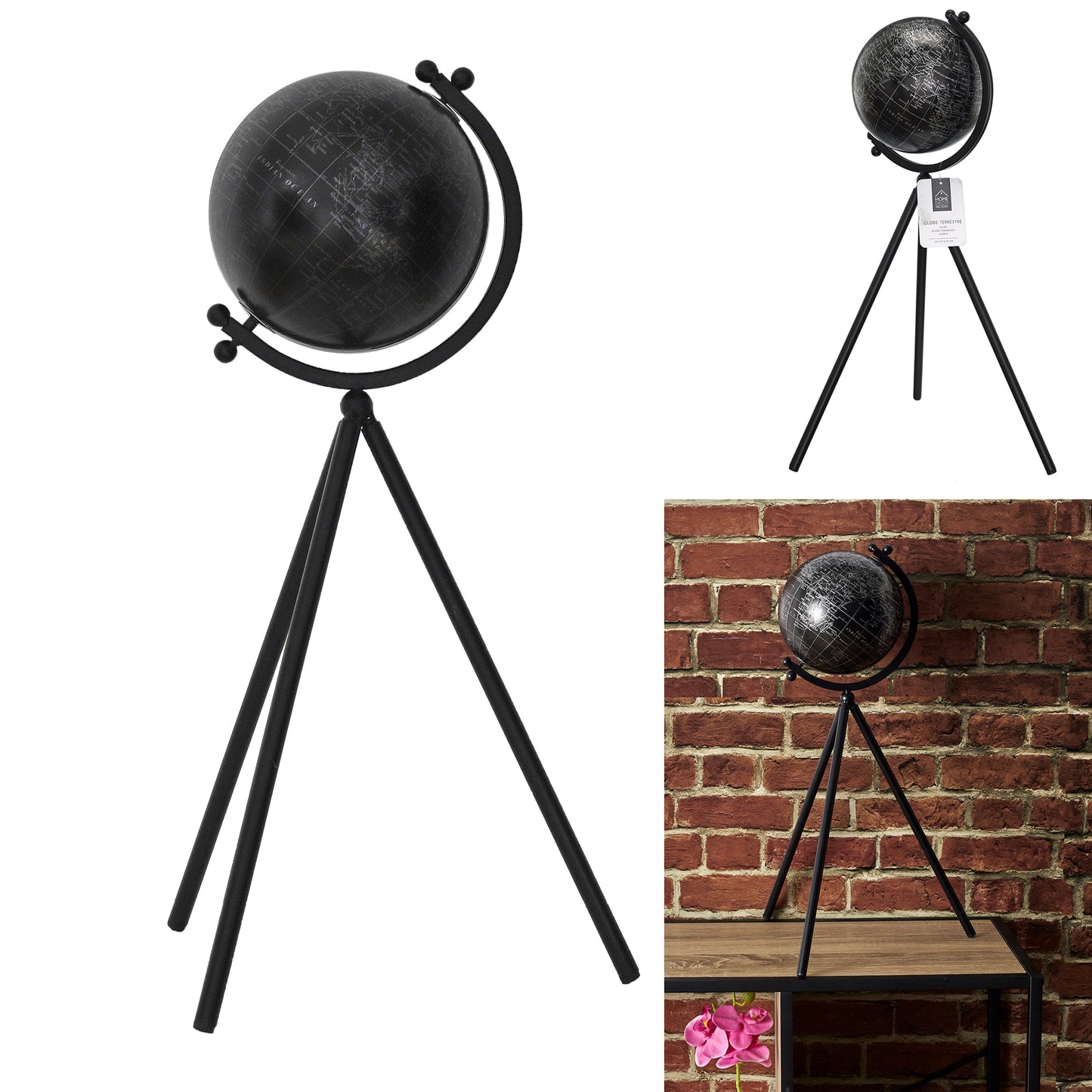 Globe Terrestre Sur Trepied 55Cm