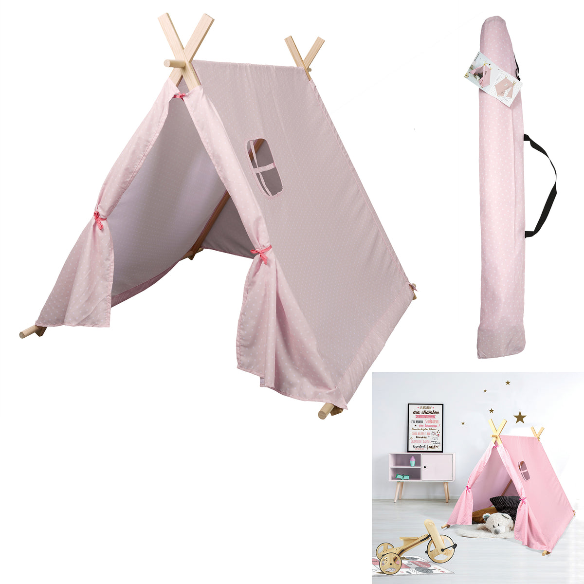 Tente Rose 115X108X105Cm