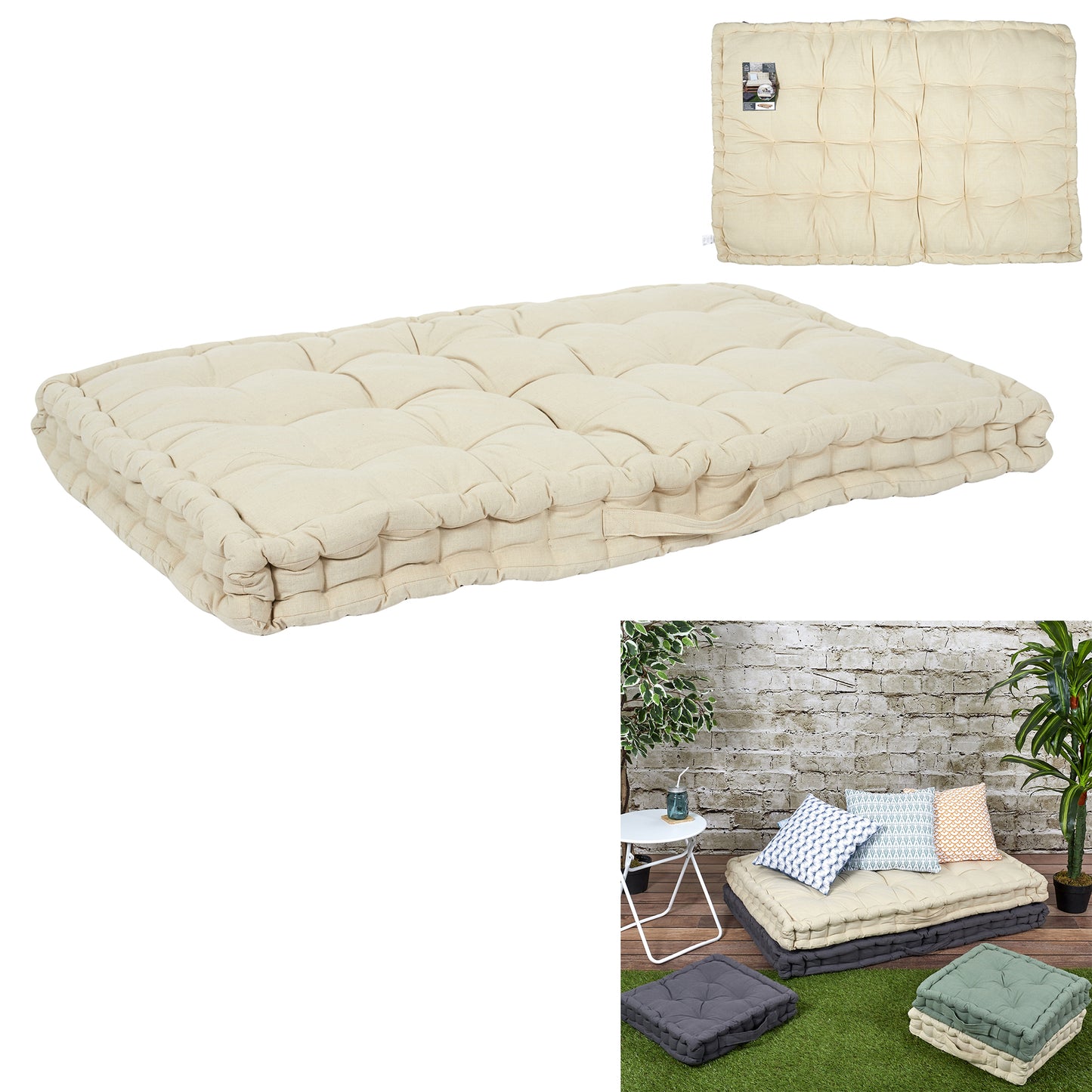 Matelas De Sol Beige 120X80Cm
