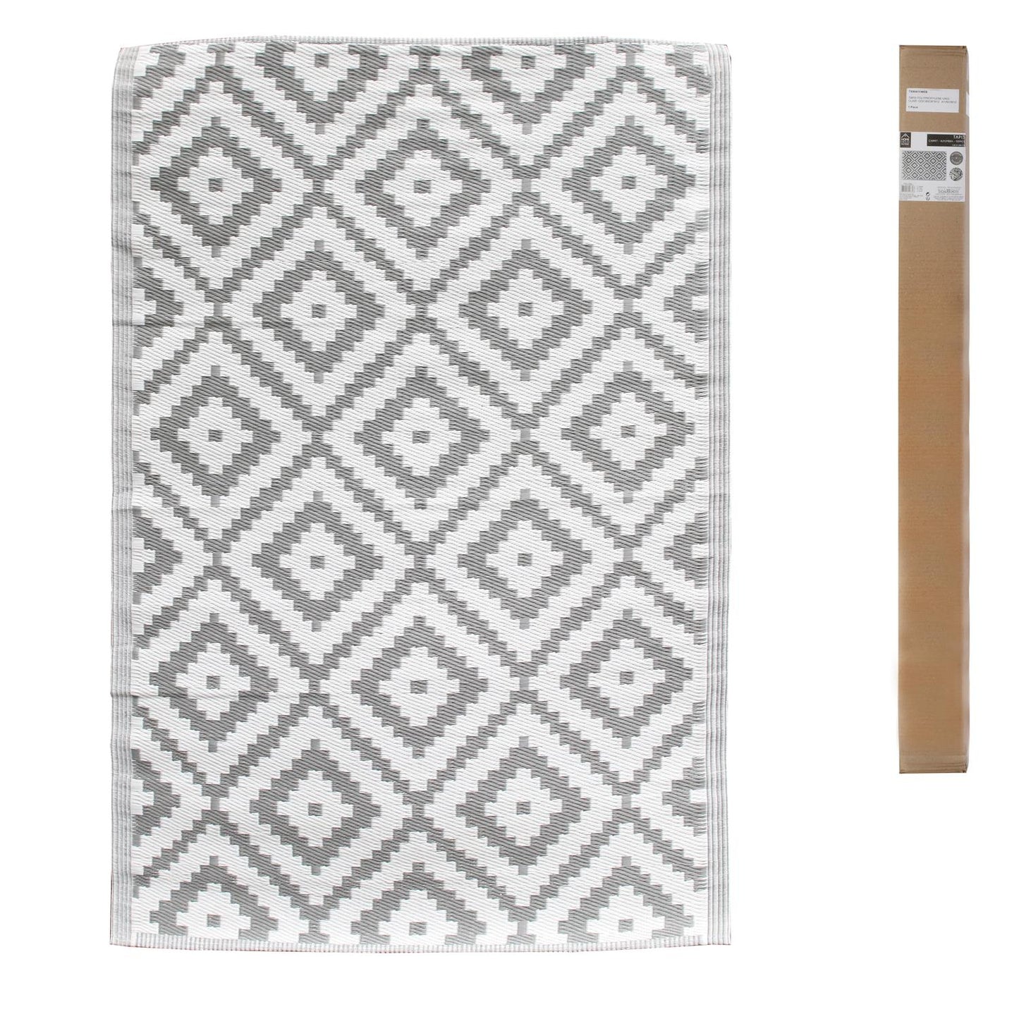 Tapis Polypropylene Gris Clair 120X180Cm