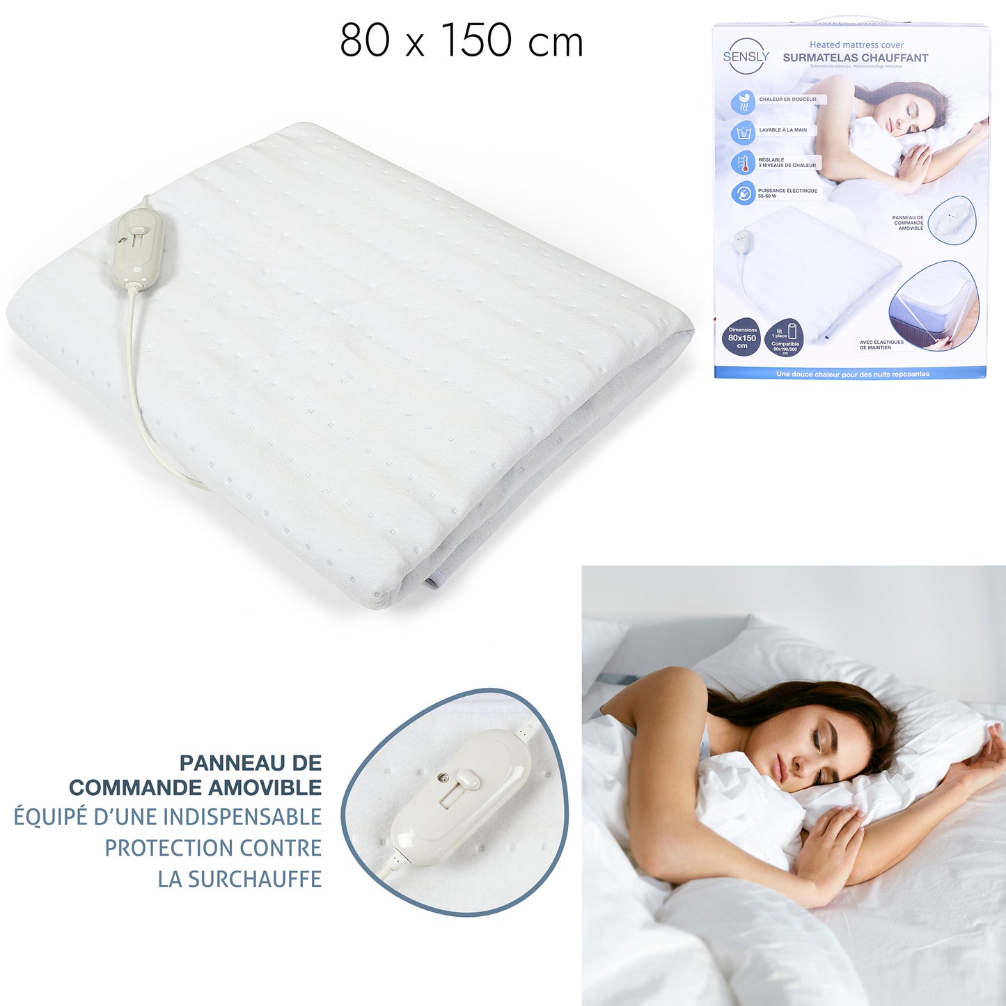 Surmatelas Chauffant 150X80Cm