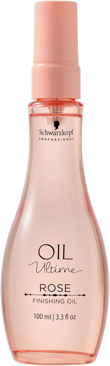Schwarzkopf Professional Oil Ultime Pink Finishing Oil For Fine And Stressed Hair Purified And Natural Smooths Cuticle Anti Frizz Thermal Protection Nourishing Moisturizing 100ml