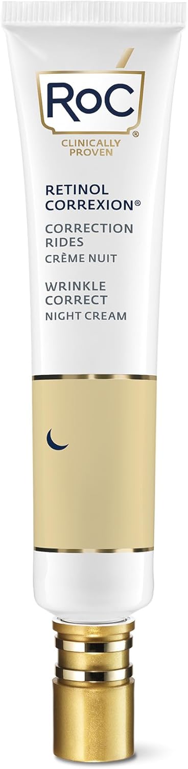 RoC - Retinol Correxion Wrinkle Correct Crème de Nuit - Anti-Rides et Age - Peau Revitalisée - Rétinol et Complexe Minéral Exclusif - 30 ml