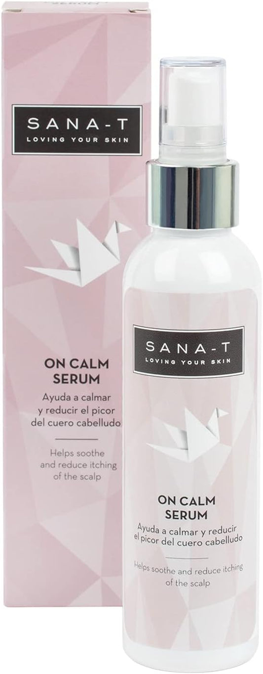 SANA-T ON CALM SERUM 125ml | Apaisant et protecteur, aide à réduire les démangeaisons du cuir chevelu dans les traitements contre le cancer | Sans parabènes, silicones ni parfum